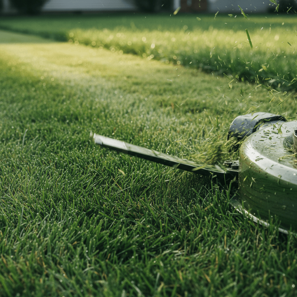 Mowing a lawn to an even height